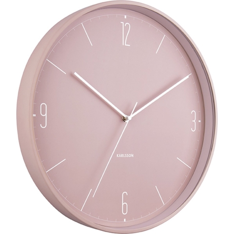 Karlsson Numbers & Lines Iron Wandklok - Roze