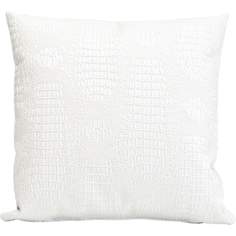 Kare Kussen Croco Wit 40x40cm