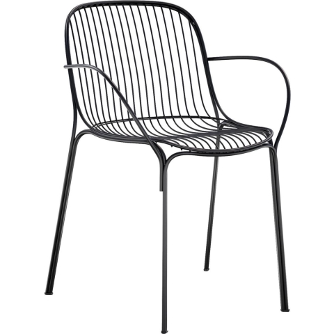 Kartell Hiray Tuinstoel Met Armleuningen Zwart