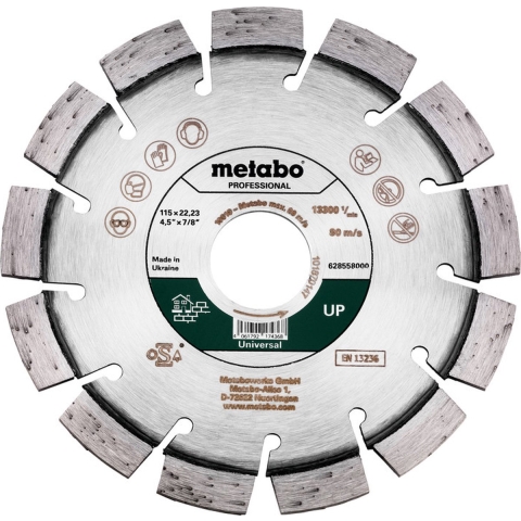 Metabo Accessoires Diamant slijpschijf | Ø 115x22,23mm | "UP" | Universal "professional" - 628558000