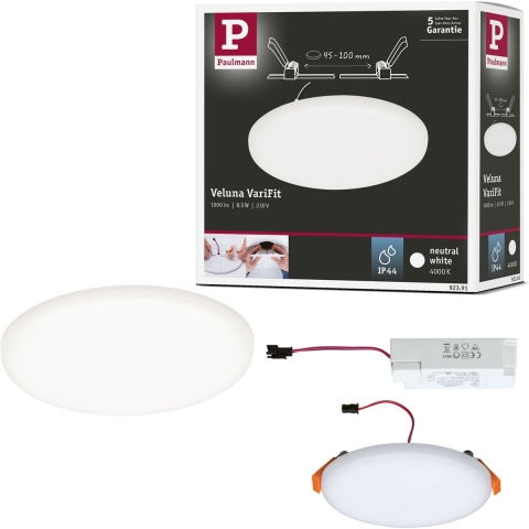 Paulmann 92391 EB Panel Veluna VariFit LED-inbouwlamp LED 10 W Satijn