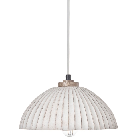 Beliani - COTTICA - Hanglamp - Wit - Papier-maché
