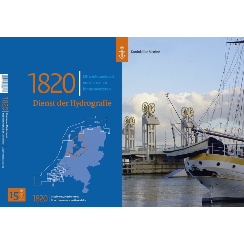 Hydrografische Kaart 1820 IJsselmeer Markermeer, Noordzeekanaal, IJsseldelta