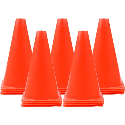 Sport/voetbal training pionnen - 20x - oranje - PE kunststof - 13 x 23 cm -