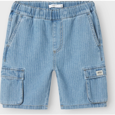 Name It Shorts - NkmRyan - Light Blue Denim/STREPEN - Name It - 11 jaar (146) - Shorts