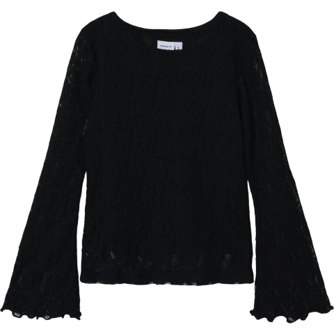 Name It Blouse - NkfTepine - Zwart - Name It - 7-8 jaar (122-128) - Blouse