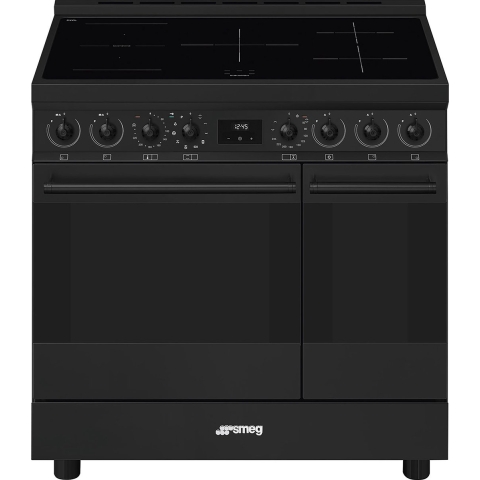 SMEG C92IPN2 Classici Esthetisch Fornuis met Inductie Kookplaat - 90 x 60 cm - Zwart