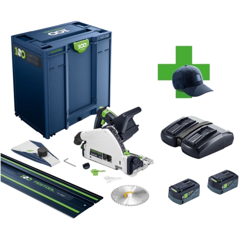 Festool TSC 55 KEBI-Plus XL-FS Accu Invalcirkelzaagmachine + 1400mm Geleiderail | 100Y Limited Edition - 578229