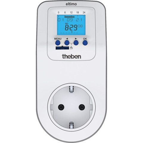 Theben 0200130 Schakelklok Digitaal Weekprogramma 2600 W Display-verlichting, Timer-functie, Programmeerfunctie
