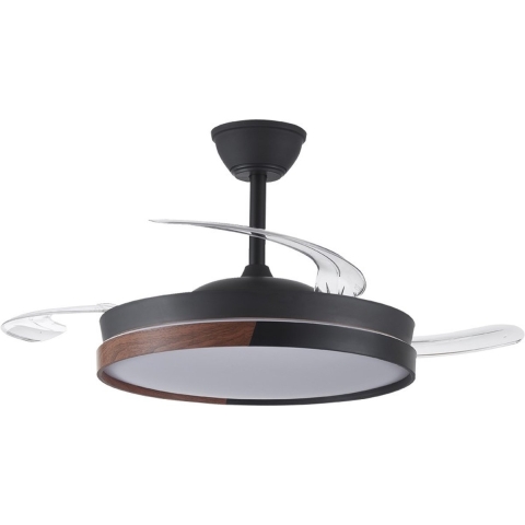 CristalRecord Plafondventilator Ecoro Ø 106 cm hout zwart