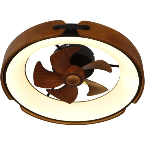 CristalRecord Plafondventilator Tivoli Ø 50 cm zwart bruin