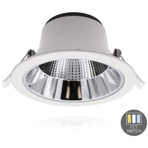 CCT LED downlighter wit reflector 15W Tri-White dimbaar - LED2505