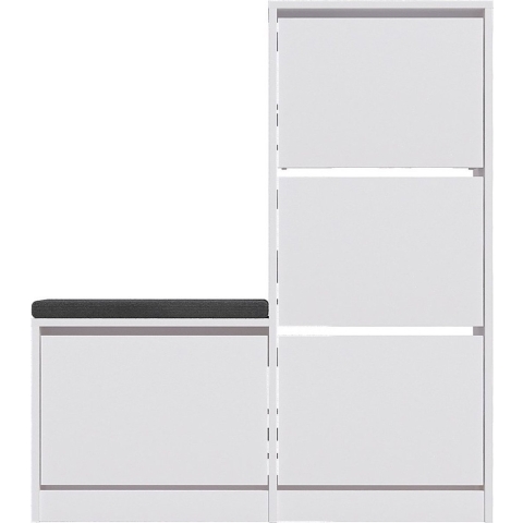 Calicosy - Schoenenkast DUDE - B105 cm - Wit