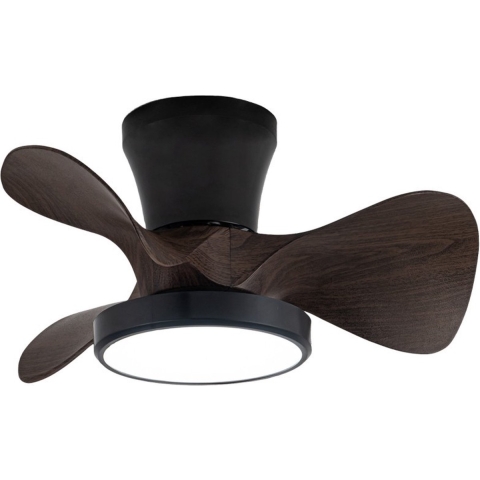 CristalRecord Plafondventilator Moll Mini Ø 56 cm hout zwart