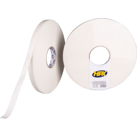 HPX Dubbelzijdige bevestigingstape | Wit | 19mm x 50m - MW1950 | 12 stuks MW1950