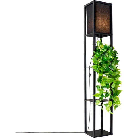 QAZQA Smart vloerlamp zwart incl. Wifi A60 - Stojan