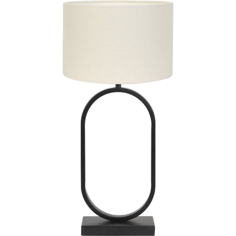 Light & Living Tafellamp Jamiri|Livigno - Zwart|Eiwit - Ø30x67cm