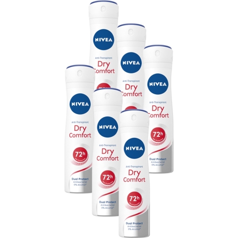 6x Nivea Deodorant Spray Dry Comfort 150 ml
