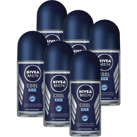 6x Nivea Men Deodorant Roller Cool Kick 50 ml