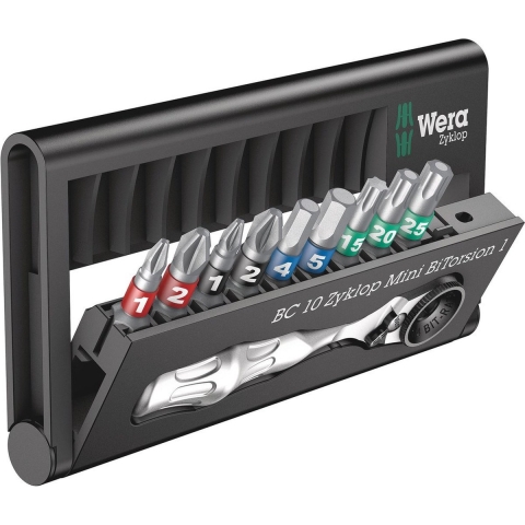 Wera Bitassortiment, Bit-Check 10 Zyklop Mini BiTorsion 1, 10-delig - 1 stuk(s) - 05057418001