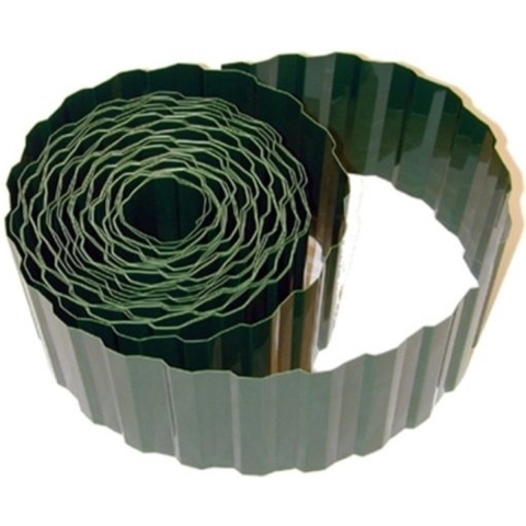 3x Kunststof gazonrand / tuinafboording groen 9 m x 15 cm -