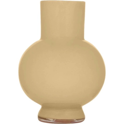 Hakbijl Glass Bloemenvaas Deborah - Beige- glas - D31 x H39 cm  -