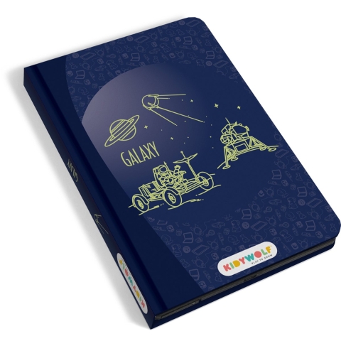 Kidywolf LCD-tekenbord m. 30 ontwerpen - Galaxy - Kidywolf - OneSize - Creatieve Speelset