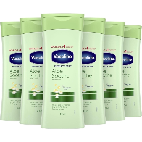6x Vaseline Bodylotion Aloe Soothe 400 ml