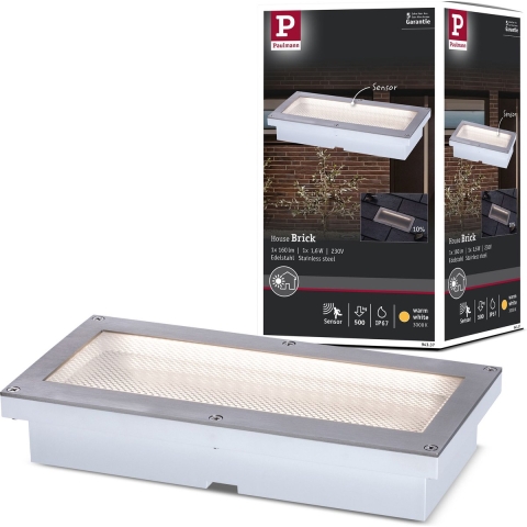 Paulmann Brick 94337 Vloerinbouwlamp LED vast ingebouwd LED 5 W Aluminium, Grijs