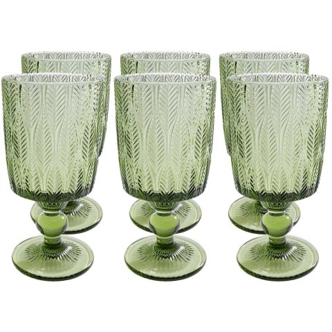 Kare Wijnglas Fogli Green