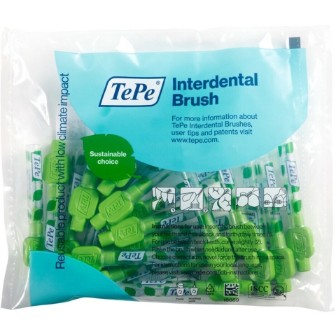 6x TePe Interdentale Ragers Original 0,8 mm Groen 20 stuks