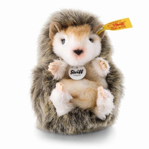 Steiff Knuffel - 10cm - Joggi Baby Egel - Dark Brown - Steiff - OneSize - Knuffel