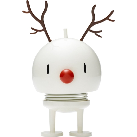 Hoptimist Medium+ Bumble Rendier - 10 cm - Wit - Hoptimist - OneSize - Decoratief figuur