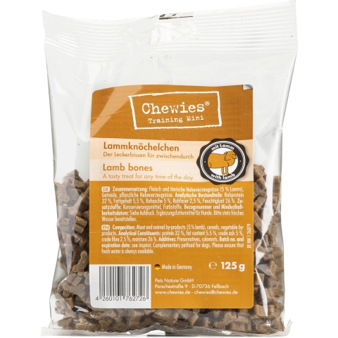12x Chewies Goodies Hondensnacks Mini Lam 125 gr