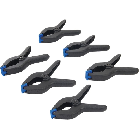 Zeilklemmen/veerklemmen - 10x - kunststof - 20 cm - lijmklemmen met gekartelde kaken -