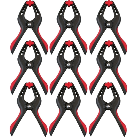 Zeilklemmen/veerklemmen - 10x - kunststof - 22 cm - profi lijmklemmen met rubber heft -