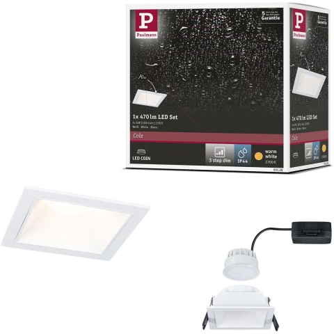 Paulmann 93128 Cole LED-inbouwlamp LED 6 W Wit