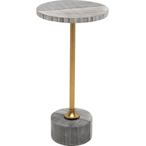 Bijzettafel Domero Double Ø25cm zwart en wit Kare Design
