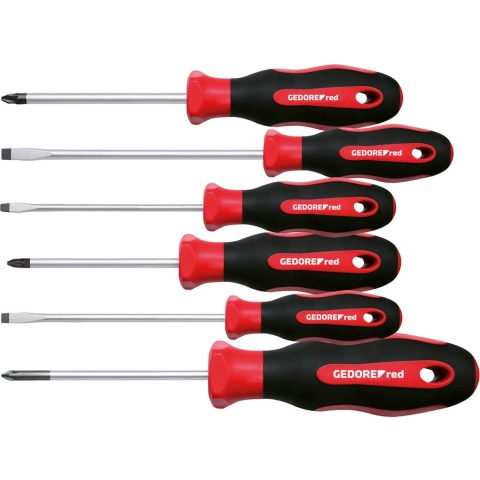 Gedore RED R38002106 6-delige 2C-Schroevendraaierset FL/- Pozidriv
