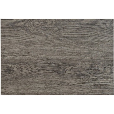 Tafel placemats met hout look print - 6x - donkergrijs - 45 x 30 cm - pvc -