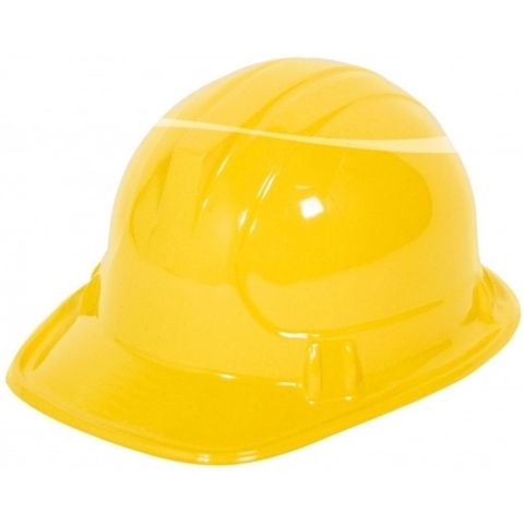 Carnaval verkleed bouwhelm - 12x - geel - voor kinderen - kunststof - bob bouwer -