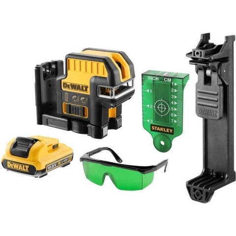 DeWalt DCE0825D1G Accu 5 punts Kruislijnlaser zelfnivellerend 10.8V 2.0Ah Li-ion - DCE0825D1G-QW