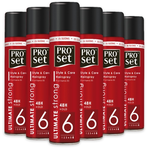 6x Proset Haarspray Ultimate Sterk 300 ml