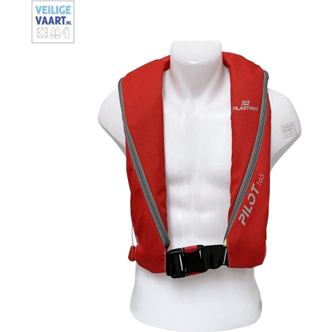 Plastimo Pilot 165N II automatisch reddingsvest met harnas rood