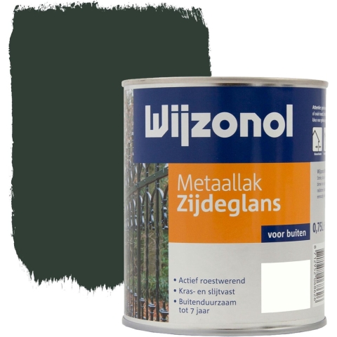 Wijzonol Metaallak Zijdeglans - 9325 Woudgroen - 0,75L