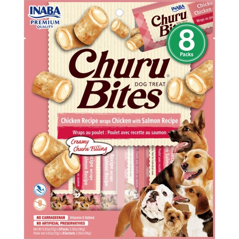 Inaba Churu Bites kip met zalm hondensnack 64 x 12 g