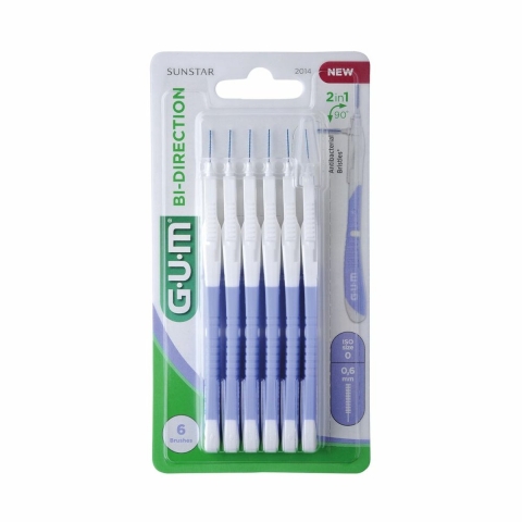8x GUM Bi-Directions 0.6 mm 6 stuks