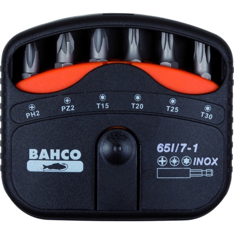 Bahco bits set 7pcs inox ph,pz,torx | 65I/7-1