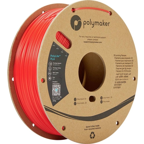 Polymaker PA02019 PolyLite Filament PLA kunststof 2.85 mm 1000 g Rood 1 stuk(s)