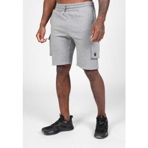 Gorilla Wear Hudson Cargo Sweat Shorts - Grijs Melange - 4XL